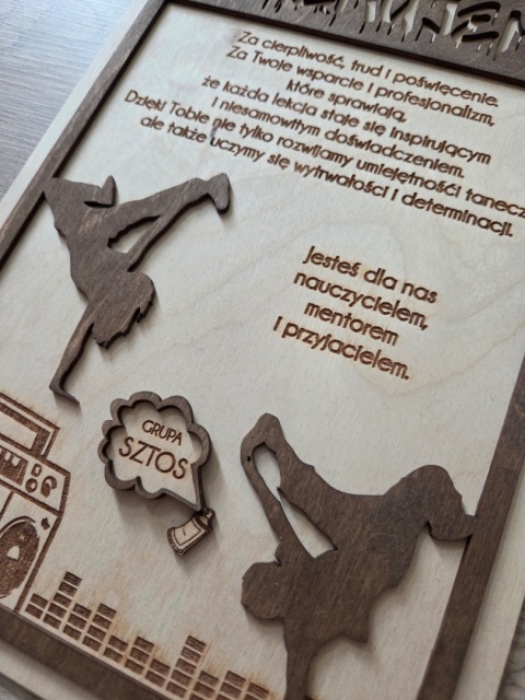 PODZIĘKOWANIA DLA INSTRUKTORA TAŃCA